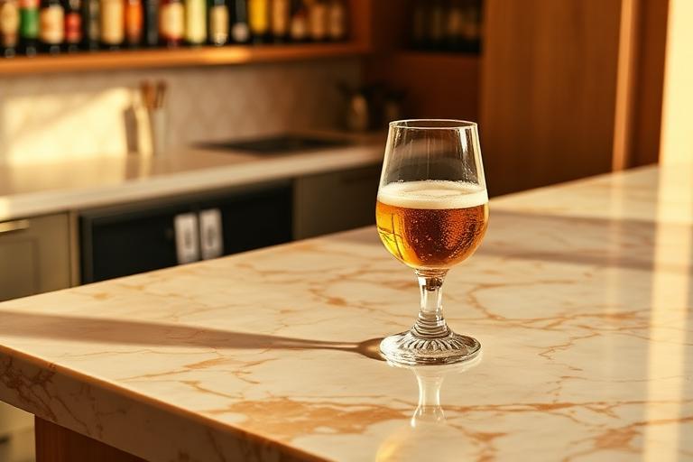 Detalle mármol barra