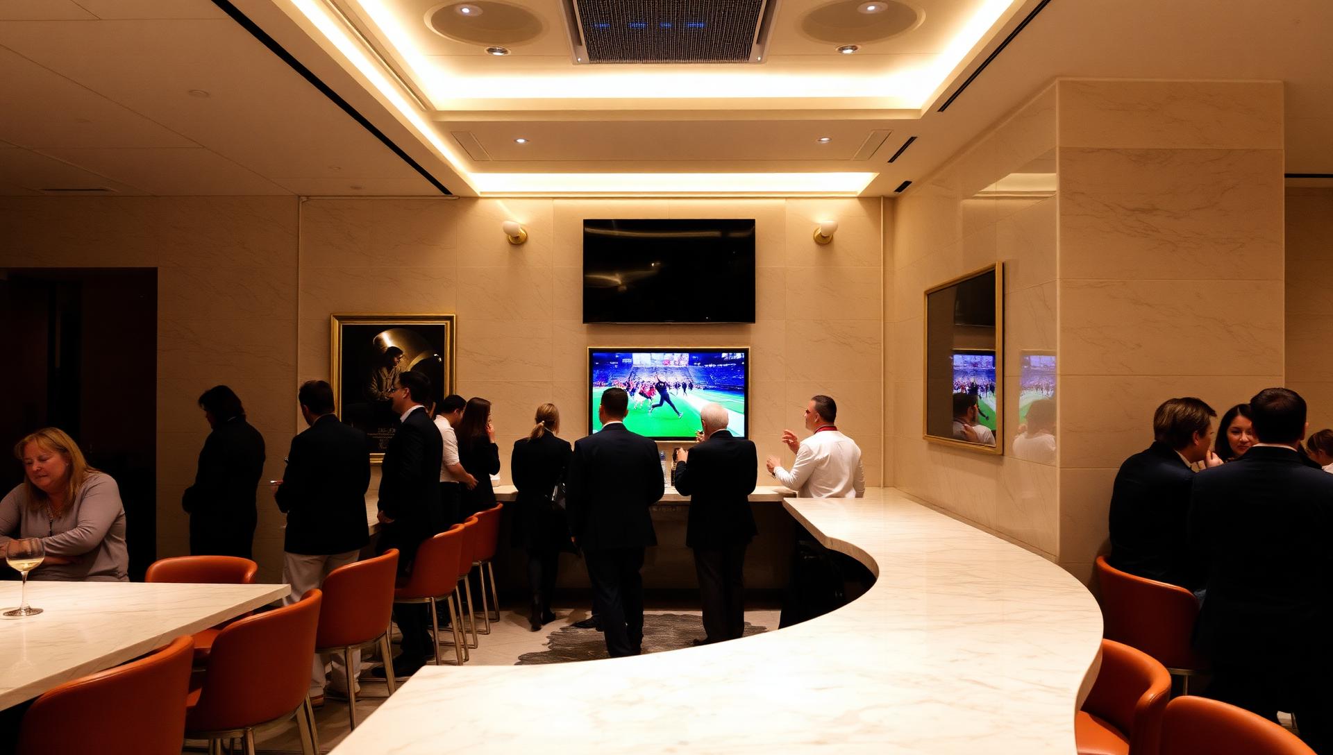 Interior Eixample con pantalla