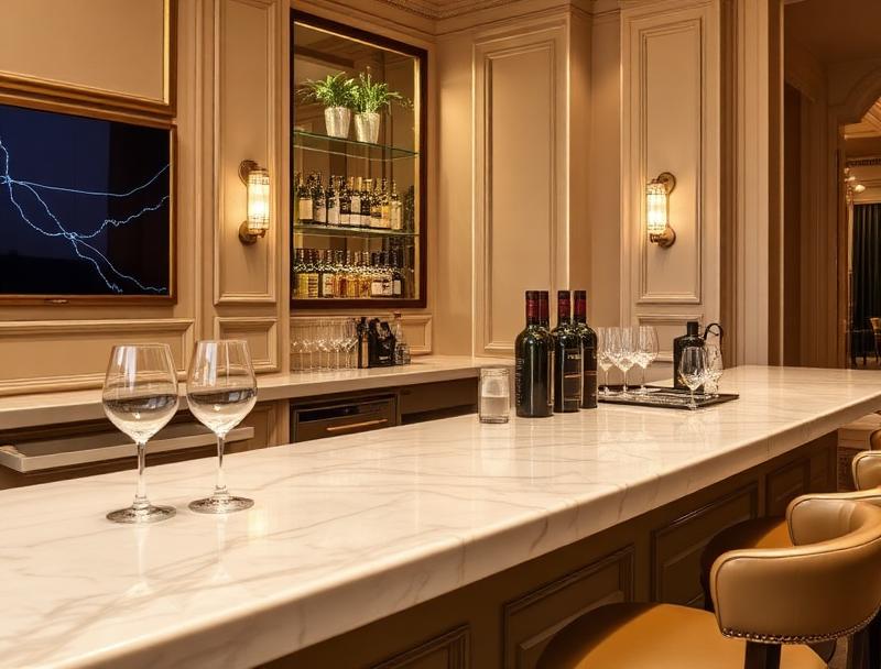 Barcelona — interior con mármol y televisor