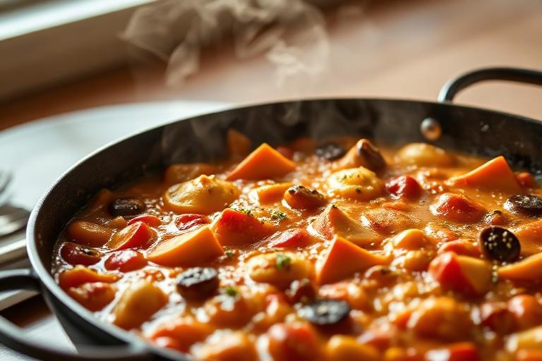 Detalle paella y barra